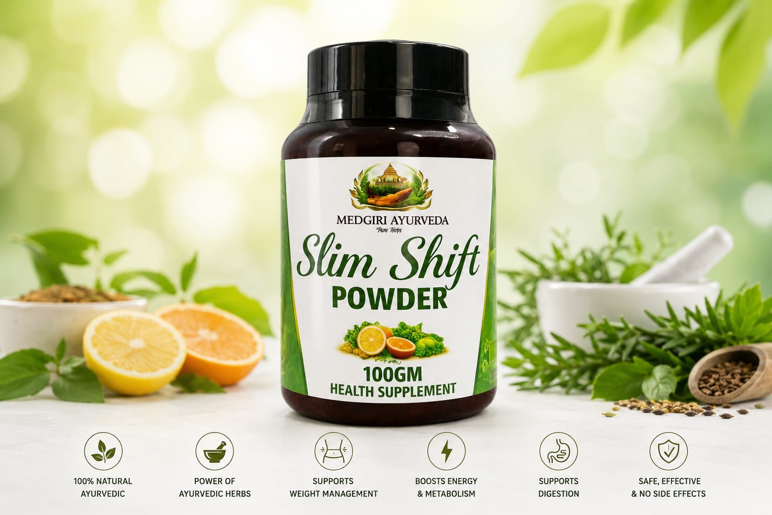 Slim Shift Powder Ayurvedic Health Supplement by Medgiri Ayurveda